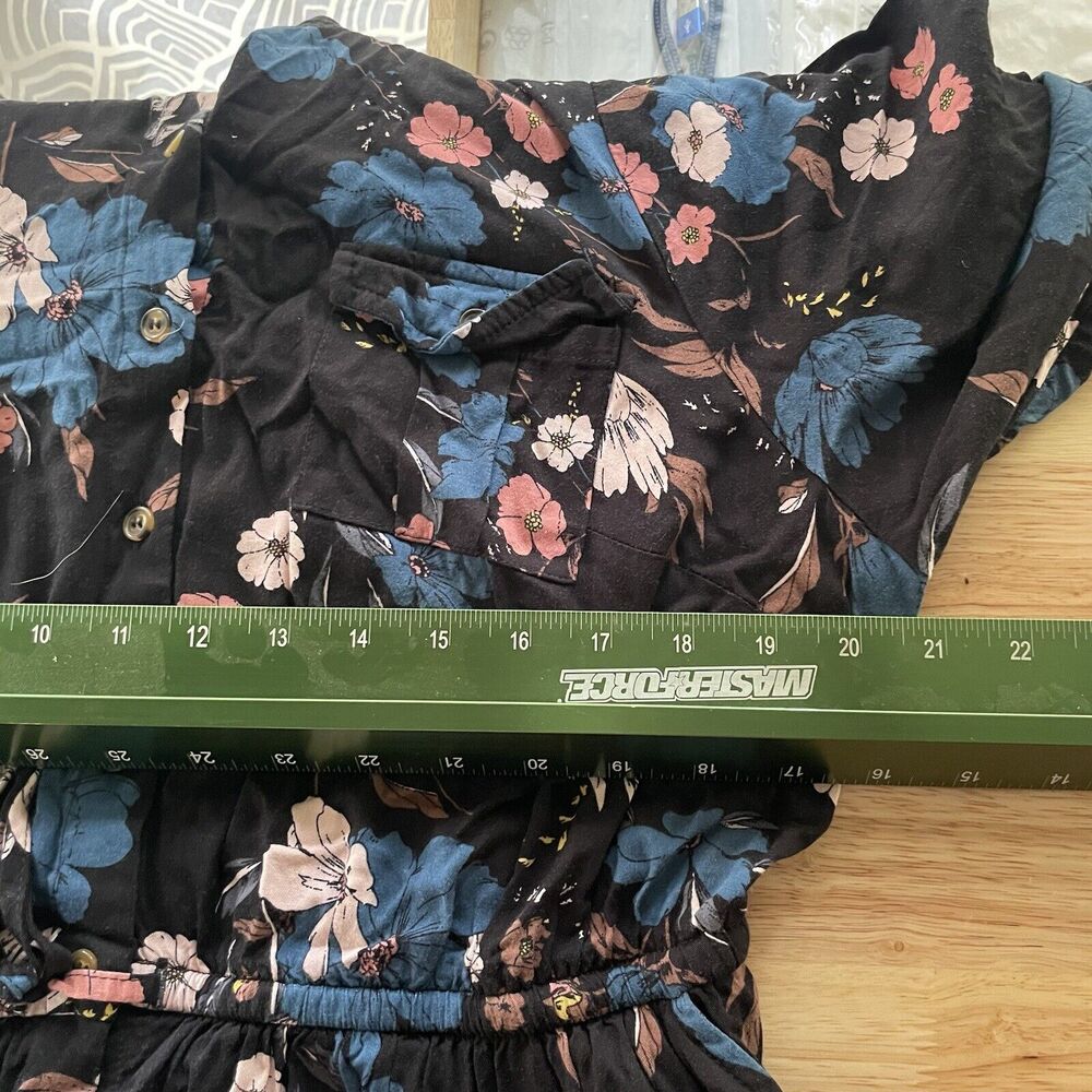Torrid Dress Loral Button Front Challis Drawstring Midi Floral Stretch Size 1 - Picture 4 of 9